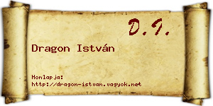 Dragon István névjegykártya
